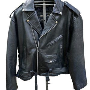 American Top Leather Motorcycle Jacket SZ 58